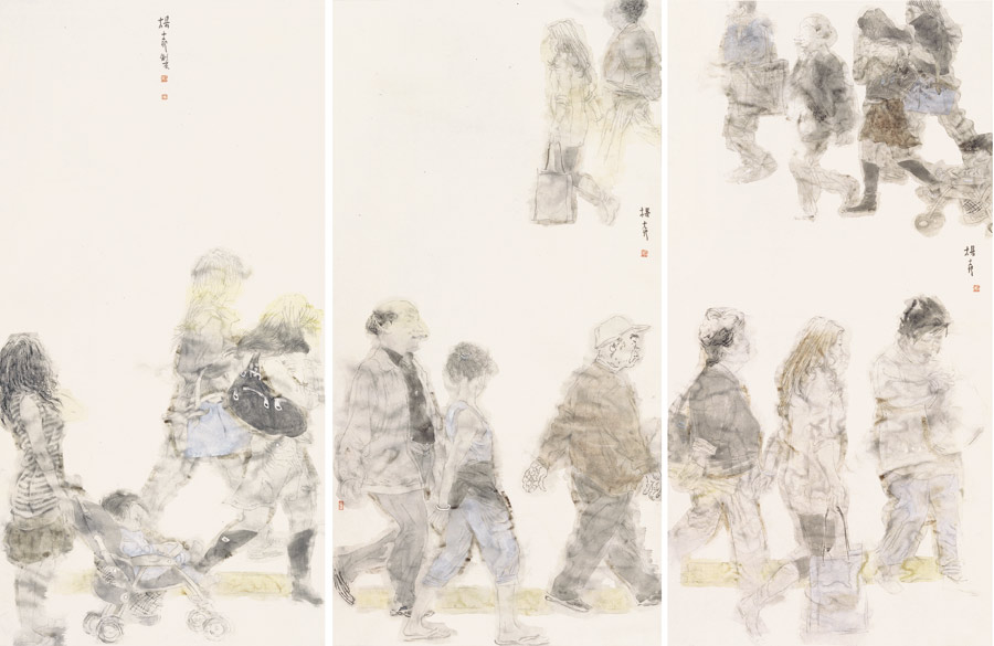 杨柳：晨 120×60×3cm