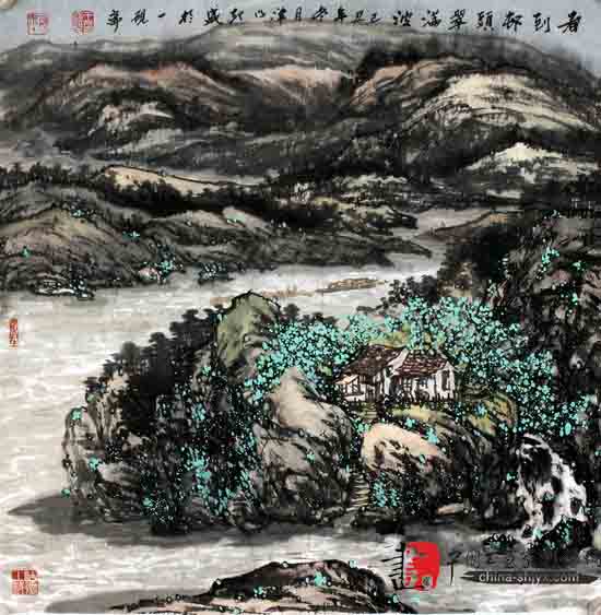 王起盛作品——春到村头翠满坡