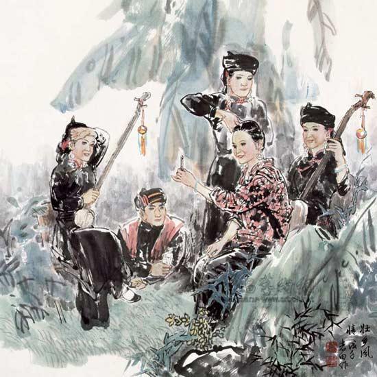 赵志田绘画——壮乡风情