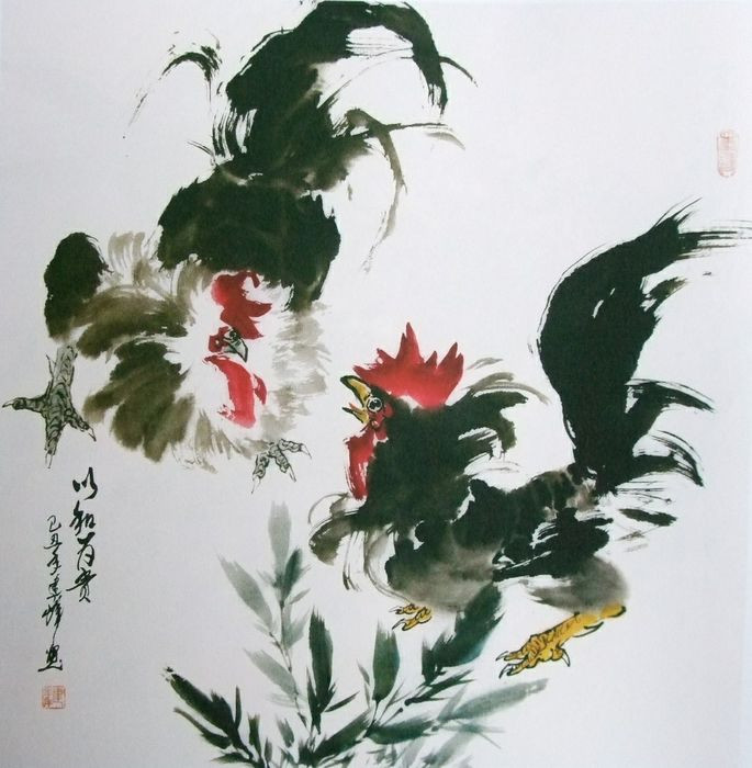 姚建峰绘画作品——以和为贵