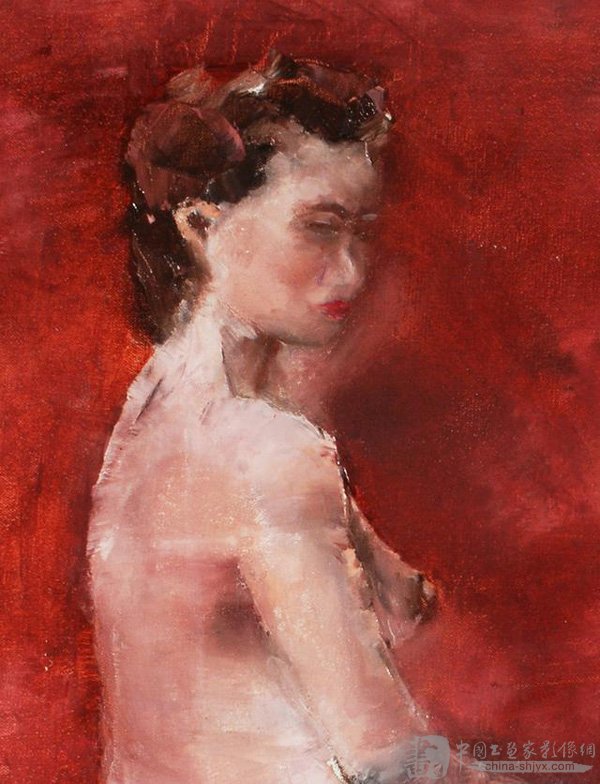 罗章才,人体写生,油画 60cmx50cm,2013年
