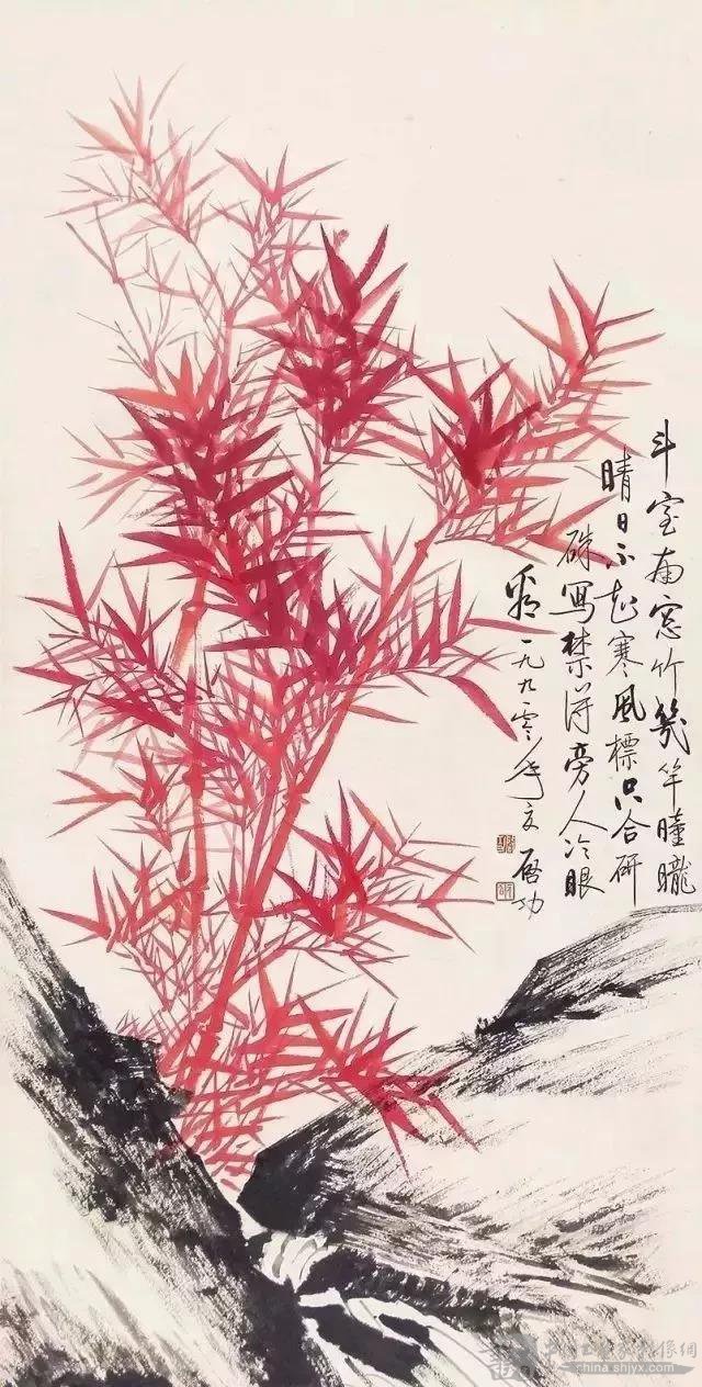 赏析:苏轼为什么把竹子画成红色的